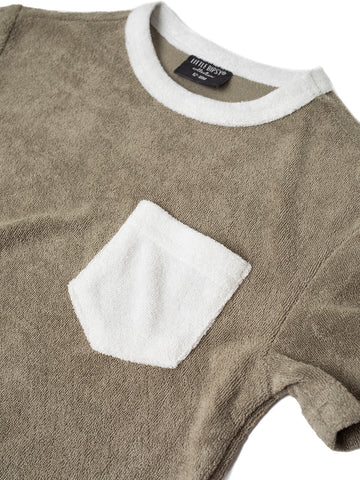 Terry Cloth Tee - Khaki Green by Little Bipsy