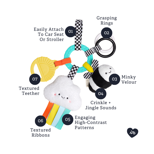 Bitzy Busy Ring™ Teething Activity Toy - High Contrast by Itzy Ritzy