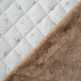 Minky/Faux Fur Nap Mat- Blush Bloom by Saranoni