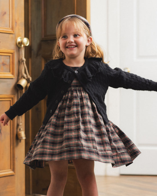 Ruffle Cardigan Sweater || Black by Noralee