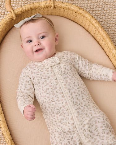 Zip Long Sleeve Sleeper Footie || Floret by Quincy Mae