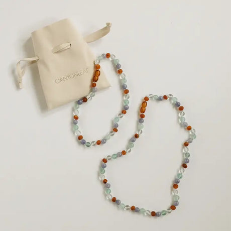 Baltic Sea Amber + Natural Gemstone || Beaded Necklace by CanyonLeaf
