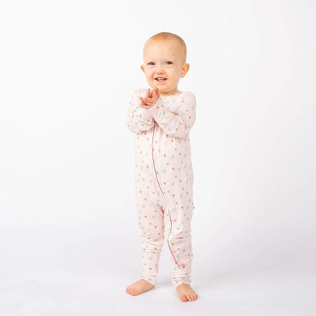 Floral Bamboo Baby Pajamas - Sweet Blooms Convertible by Emerson and Friends
