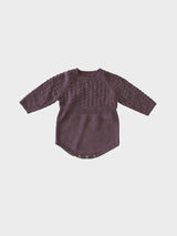Baby Knit Sweater Romper in Plum by babysprouts
