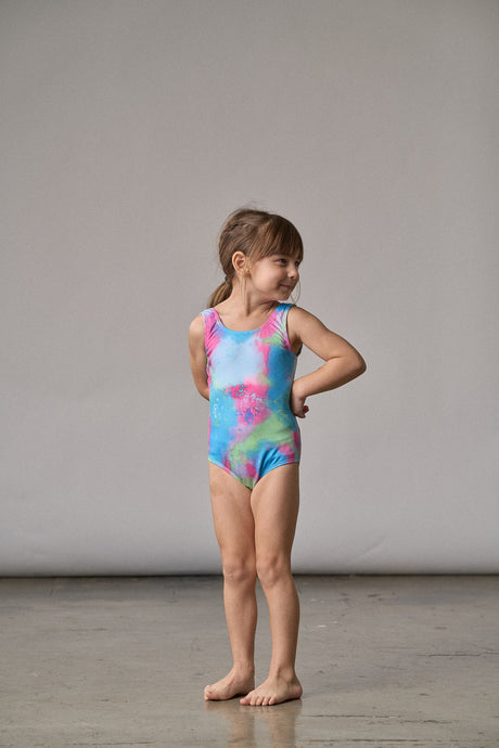 Girls Swimsuit - Neon Watercolor by Little Bipsy