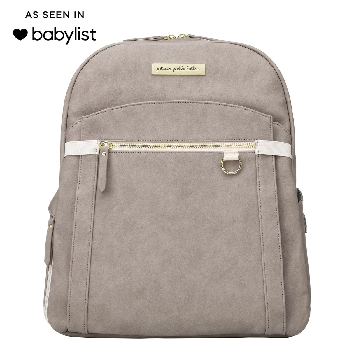 2-in-1 Provisions Diaper Bag Backpack in Grey Matte Leatherette by Petunia Pickle Bottom