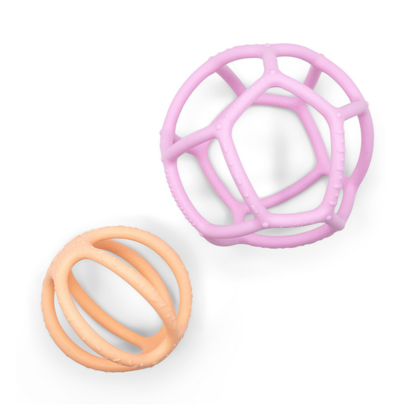 Jellystone 2 Pack Sensory Ball & Fidget Ball- Bubblegum Peach by Glo Pals