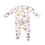 2-Way Ruffle Back Zipper Footie in Tropical Reef Fish by Angel Dear