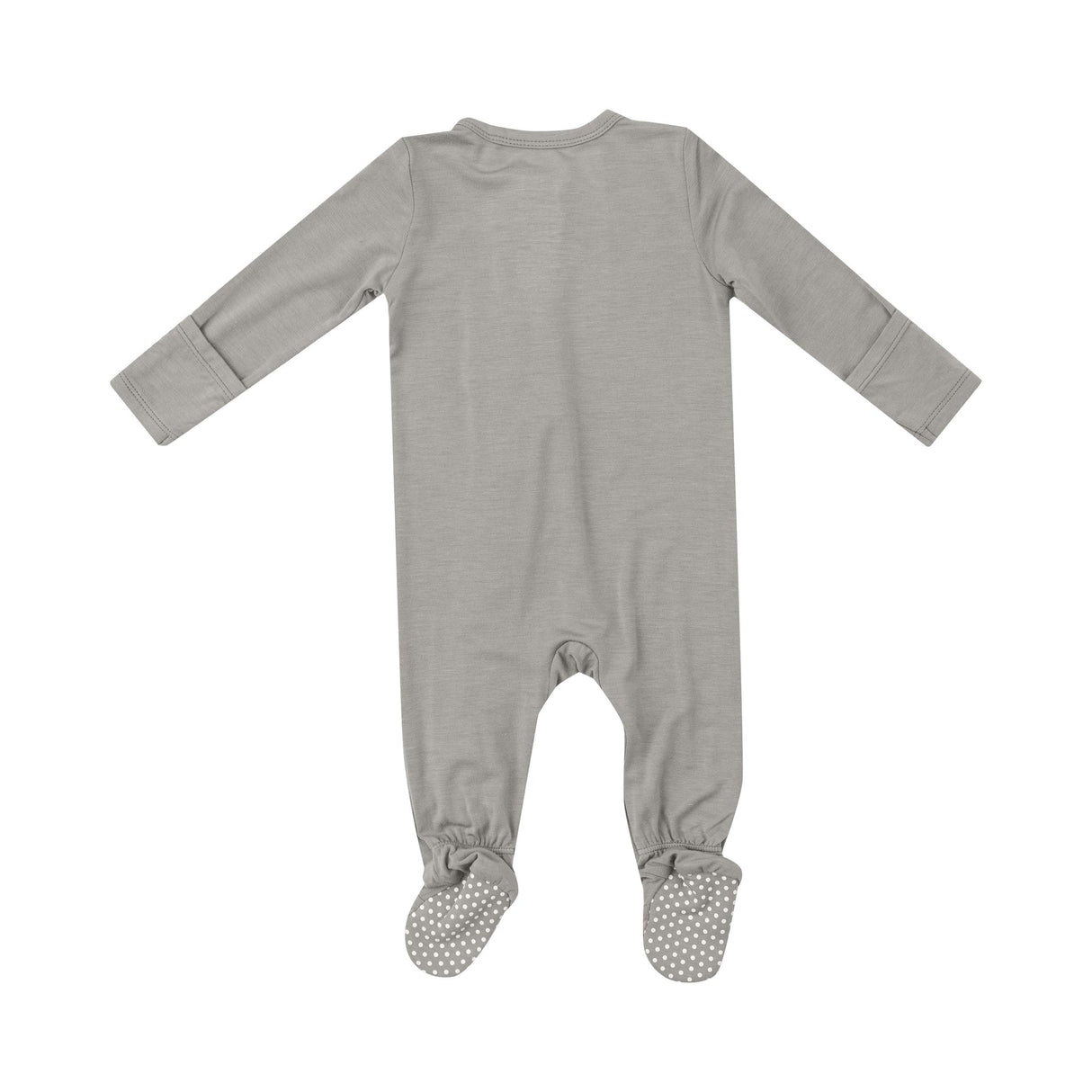 2-Way Zipper Footie - Dove Grey Solid by Angel Dear