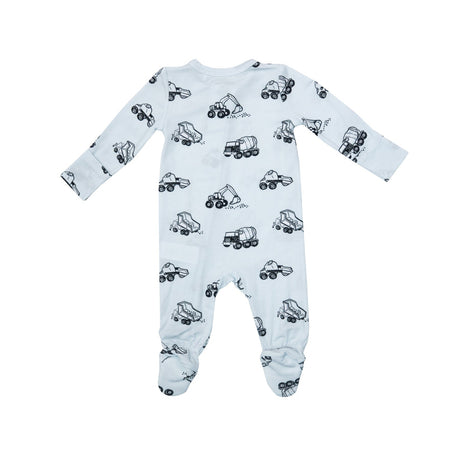 2-Way Zipper Footie in Earth Movers by Angel Dear