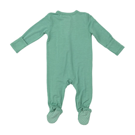 2-Way Zipper Footie - Malachite Green Solid by Angel Dear