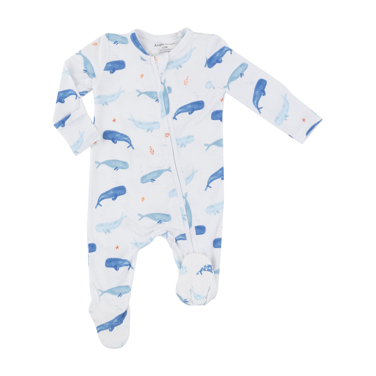 2-Way Zipper Footie - Whale Hello There by Angel Dear