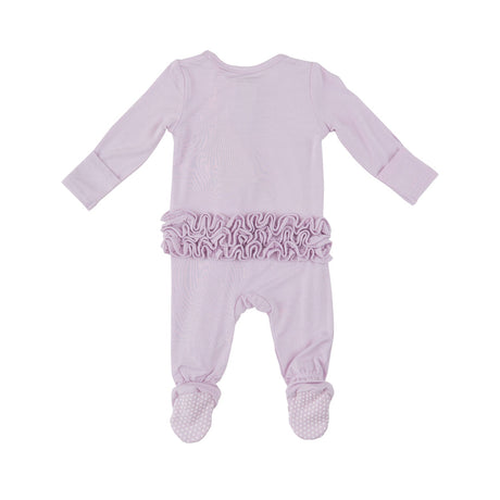 2-Way Zipper Ruffle Back Footie - Orchid Hush by Angel Dear