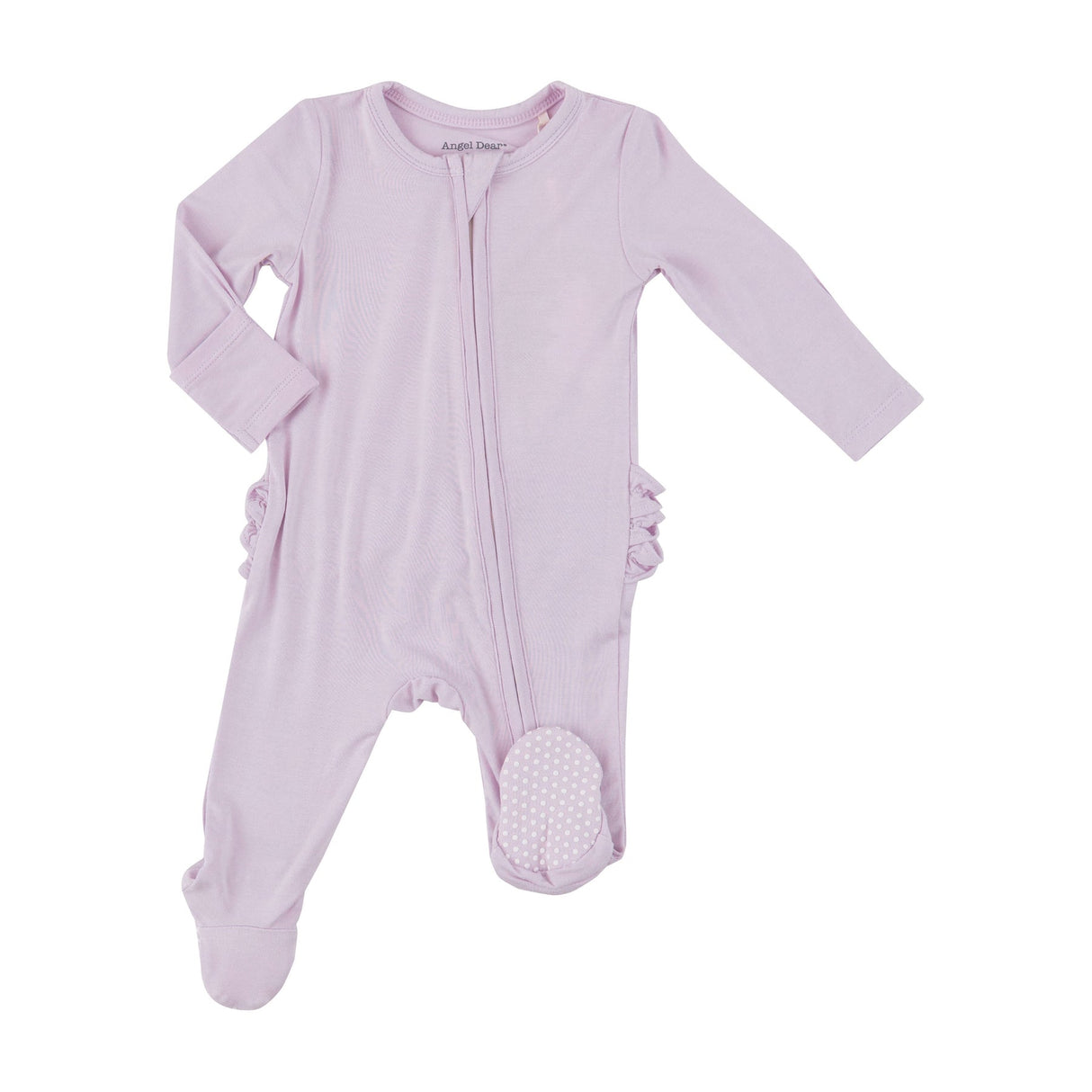 2-Way Zipper Ruffle Back Footie - Orchid Hush by Angel Dear