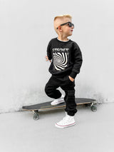 Cargo Denim Jogger - Black Wash by Little Bipsy