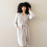 Waffle Knit Robe- Oatmeal by Saranoni