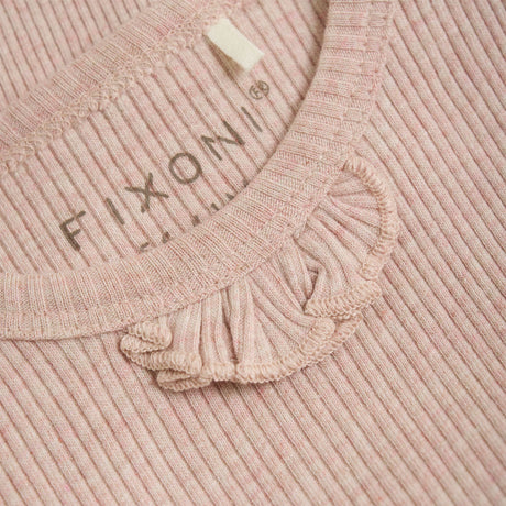 Long Sleeve Rib Body - Silver Peony by Fixoni