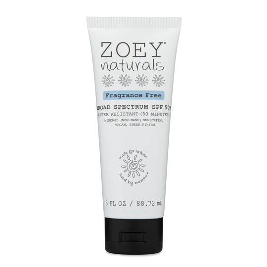 Zoey Naturals SPF 50+ Sheer Finish Mineral Sunscreen 3 oz by Zoey Naturals