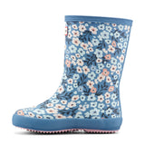 Kids First Classic Rain Boots- Medium Blue Floral Print by Hunter Boots
