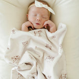 Minky Stretch Mini Blanket- Farm Animals by Saranoni