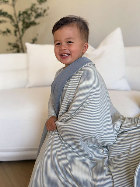 Toddler Cloud Blanket - Blue Stripes / 1.0 TOG