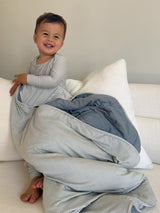 Toddler Cloud Blanket - Blue Stripes / 1.0 TOG