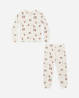 Organic Long Sleeve Pajama Set || Gnome Village by Rylee + Cru