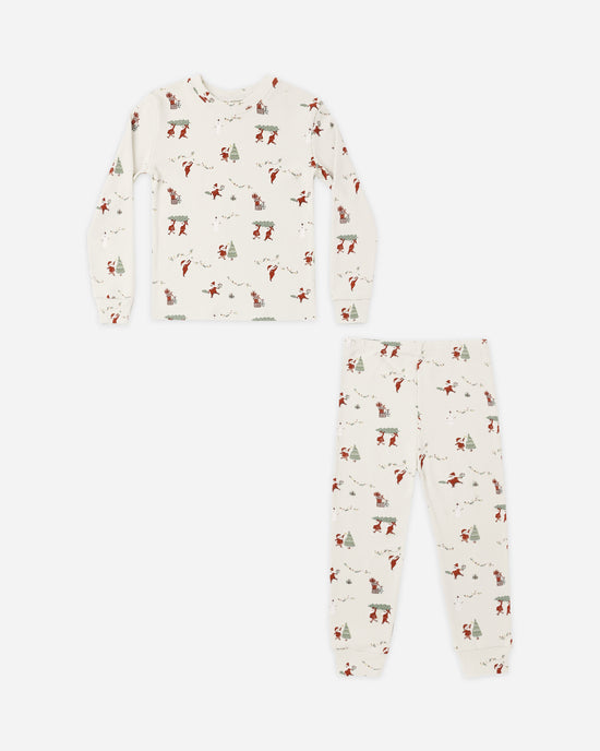 Organic Long Sleeve Pajama Set || Gnome Village by Rylee + Cru