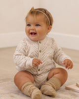 Knit Cardigan || Heathered Oatmeal by Quincy Mae