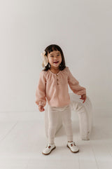Ribbed Leggings- Cream by Babysprouts