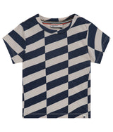 Diagonal Striped Tee - Navy by Babyface