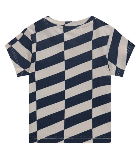 Diagonal Striped Tee - Navy by Babyface