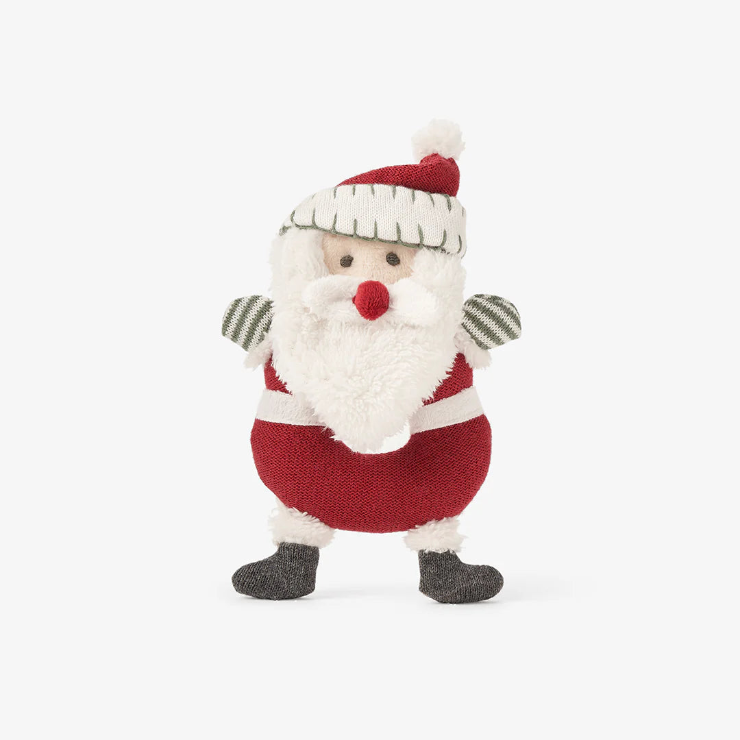 Santa Knit Ring Rattle by Elegant Baby