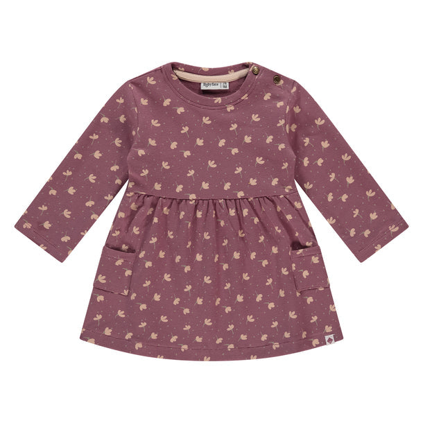 Baby Girls Burgundy Floral Dress by Babyface