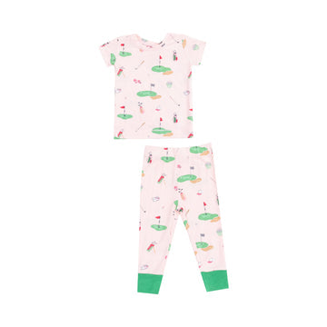 Short Sleeve Loungewear Set - Golf Things Pink by Angel Dear