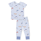 Short Sleeve Loungewear Set- Baseballs Playing Baseball by Angel Dear