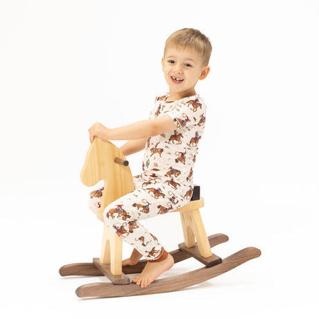 Short Sleeve Loungewear Set- Buckaroo Western by Angel Dear