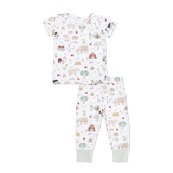 Short Sleeve Loungewear Set- Cute Farm Animals Uni by Angel Dear