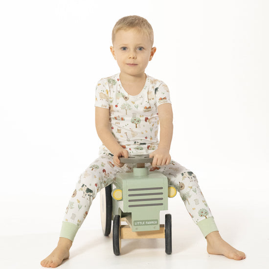 Short Sleeve Loungewear Set- Cute Farm Animals Uni by Angel Dear