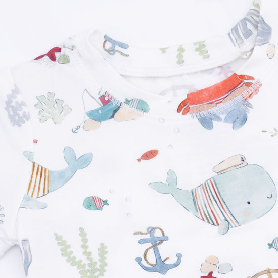 Short Sleeve Loungewear Set- Sailor Sea Creatures by Angel Dear