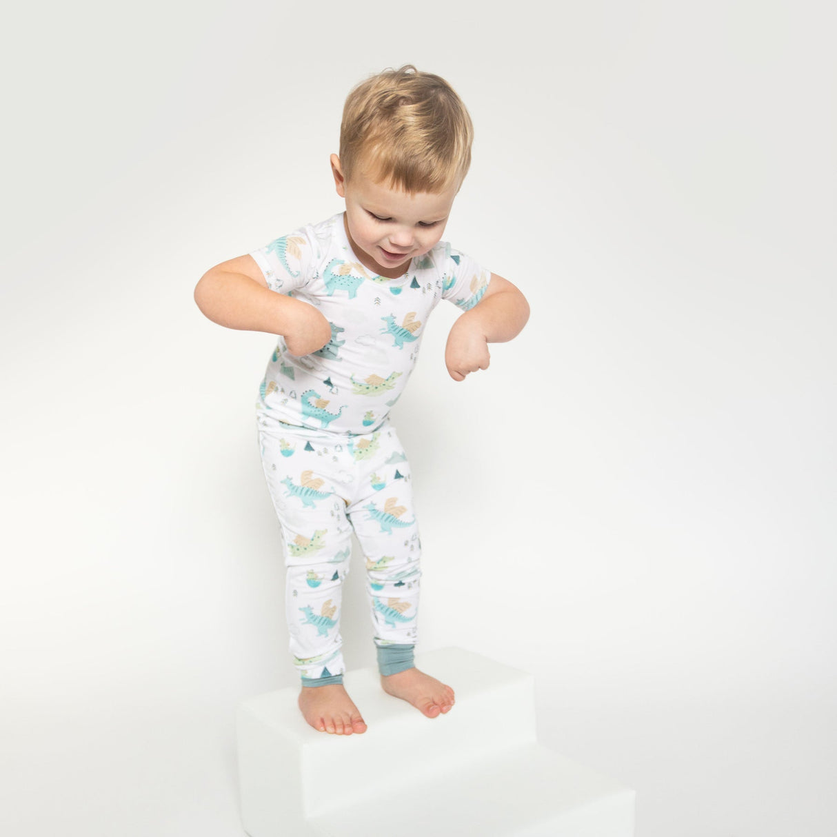 Short Sleeve Lounge Wear Set - Dragons by Angel Dear