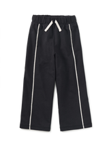 Lace Trim Track Pants- Jet Black by Tea Collection