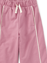 Lace Trim Track Pants- Hydrangea by Tea Collection