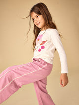 Lace Trim Track Pants- Hydrangea by Tea Collection