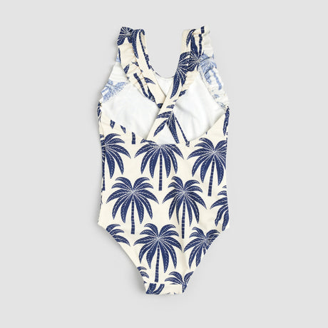 Palm Tree Print on Birch Swimsuit by miles the label.
