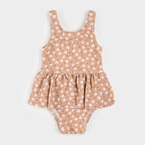 Ditsy Daisies Print on Wild Rose Skirted Swimsuit by Petit Lem