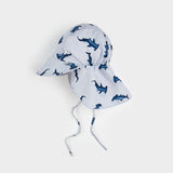 Hammerhead Shark Print Flap Hat by Petit Lem