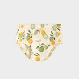 Citrus Print on Antique White Swim Diaper by Petit Lem