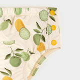 Citrus Print on Antique White Swim Diaper by Petit Lem