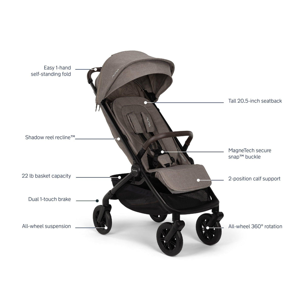 Nuna TRVL 360° Stroller | PRE-SALE | SHIPS LATE NOVEMBER